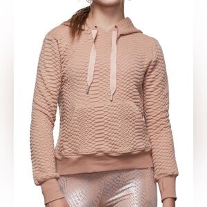 Good American The Quilted Snake Print Hoodie Size L